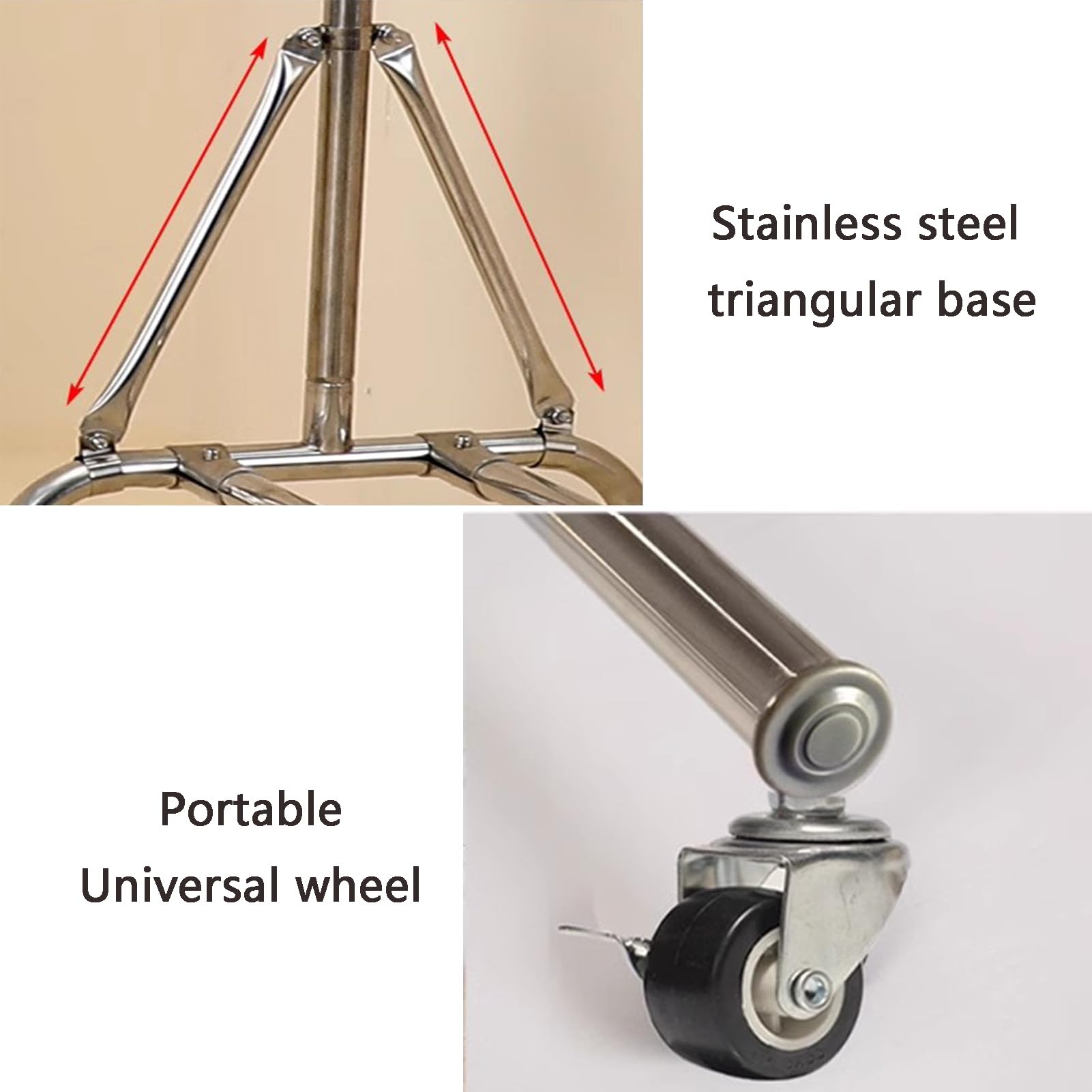 Amazon｜ハンガー 304 ステンレス鋼の車輪付きハンガーレール